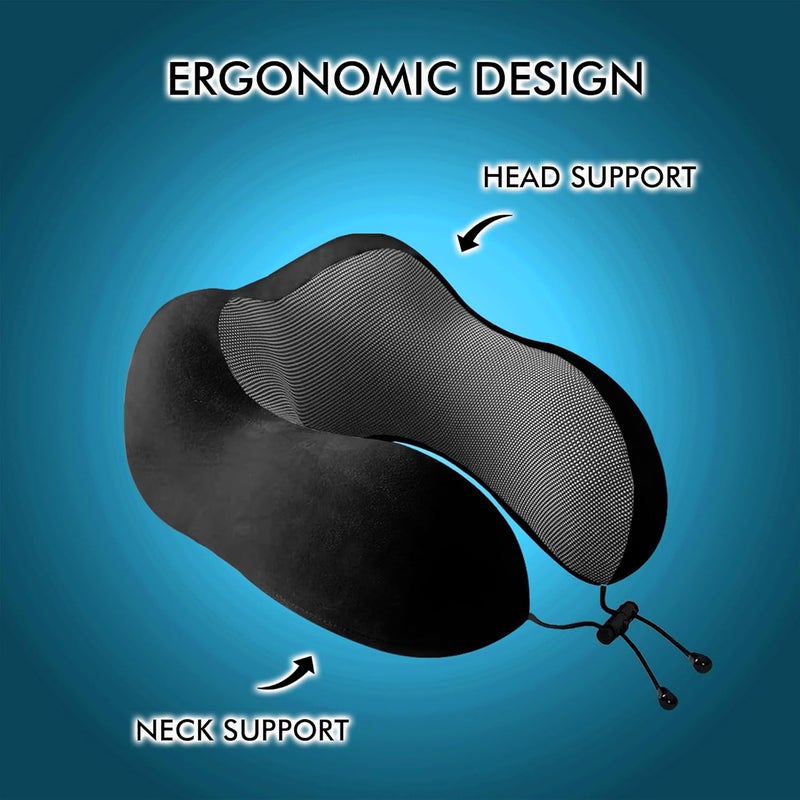 GREELI Premium Memory Foam Luxury Travel Neck Rest Pillow with Super Soft Removable Cover, Multipurpose Comfortable Travel Pillow for Men and Women, Standard - Image 5