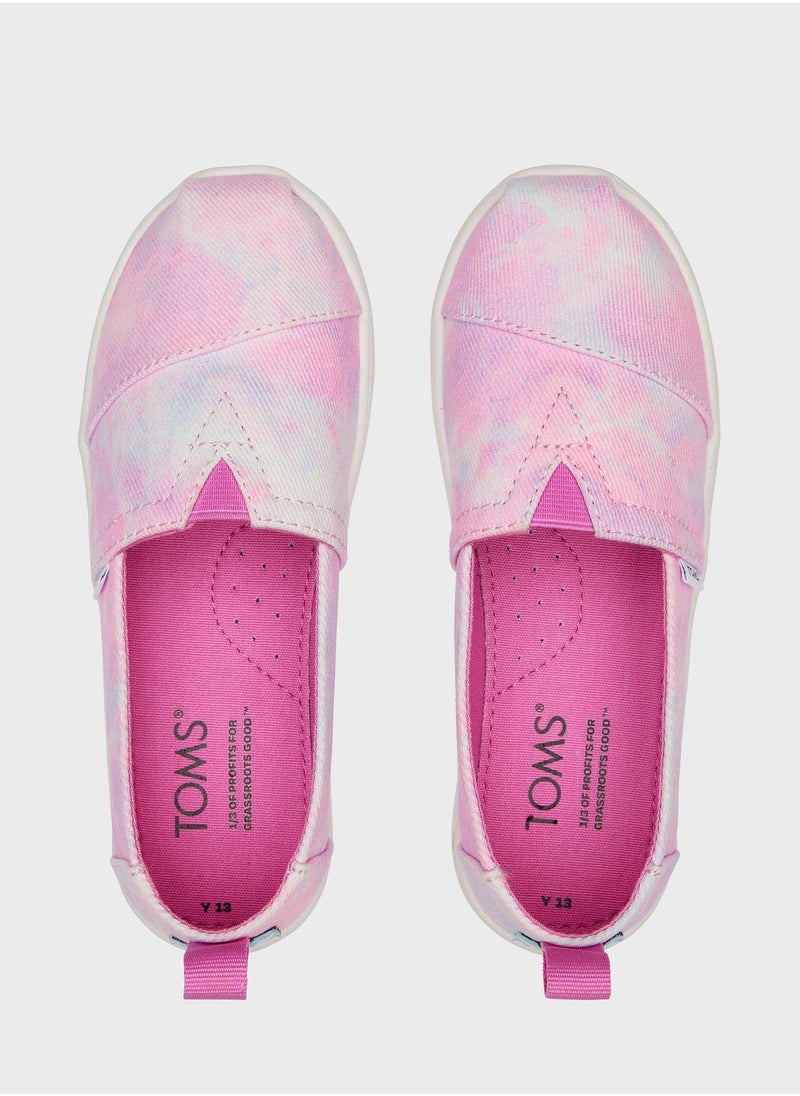 TOMS - Youth Tie Dye Slip Ons - Image 1
