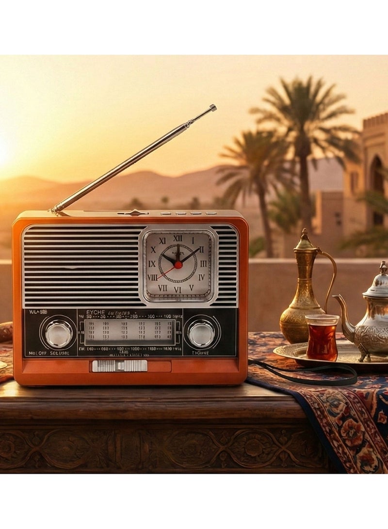 EC-2113BT Portable 8-Band Rechargeable Radio (FM/AM/SW1-6) with Bluetooth Connectivity, MP3 Player (USB/TF Card Slot), Built-in LED Flashlight - Image 4