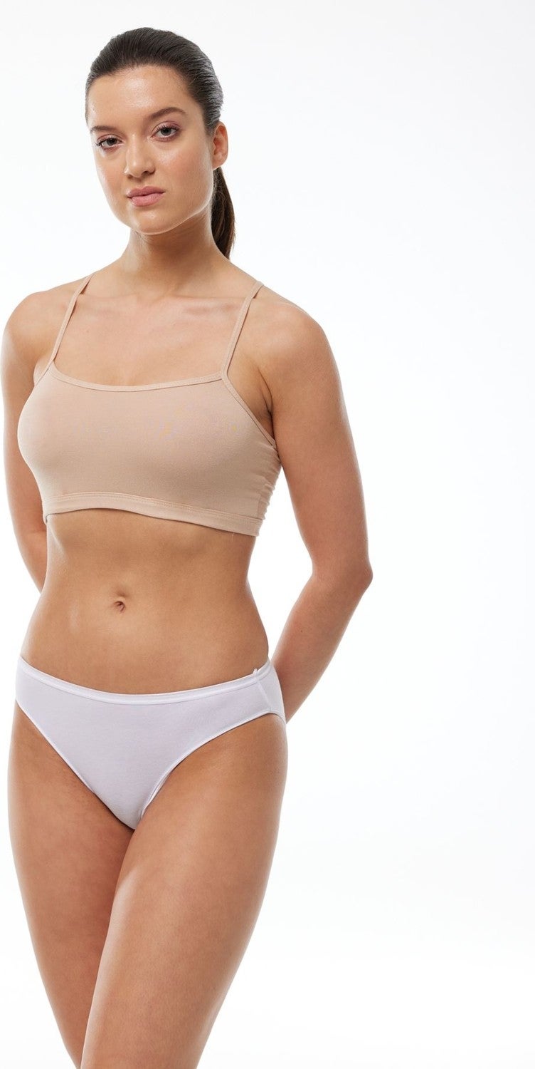 Malabadi Women White 6 Pack Modal Bikini Slip Panties 155 - Image 2