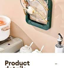 PAVITYAKSH KITCHEN POT COVER RACK 2Layer Pot Cover Frame Wall Mounted Hole Free MultiFunctional Household Kitchen Storage Rack Light Extravagant Pot Cover Punching Pot Lid Frame Pack of 1 - Image 5