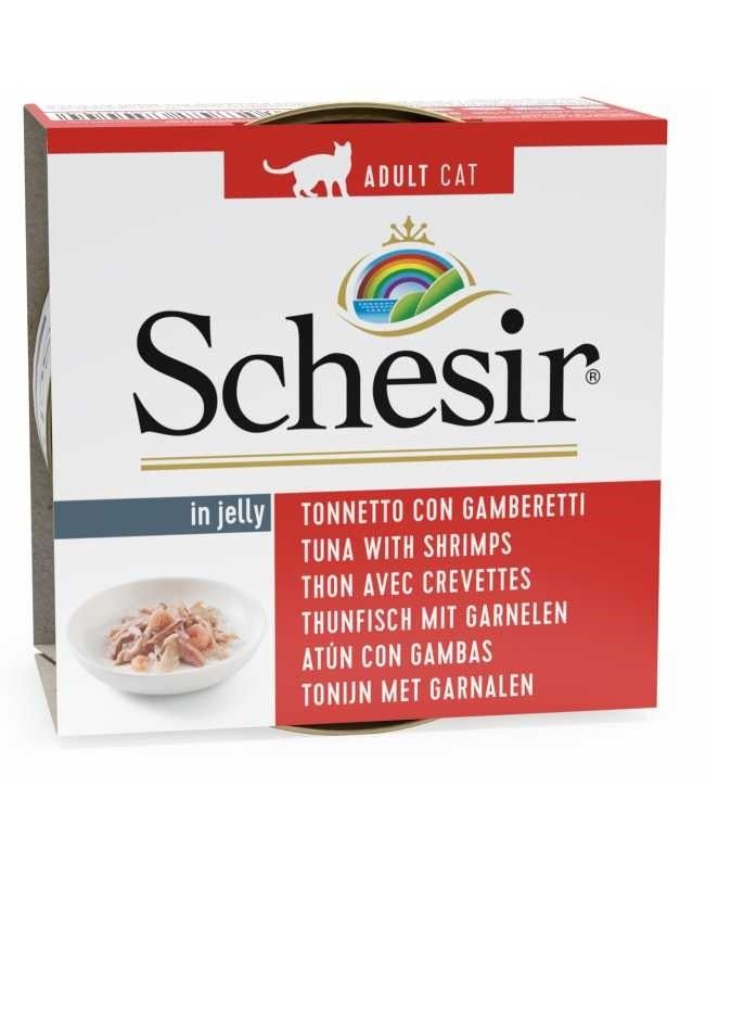 شيسر طعام رطب للقطط البالغة بنكهة التونة مع الروبيان - Image 1