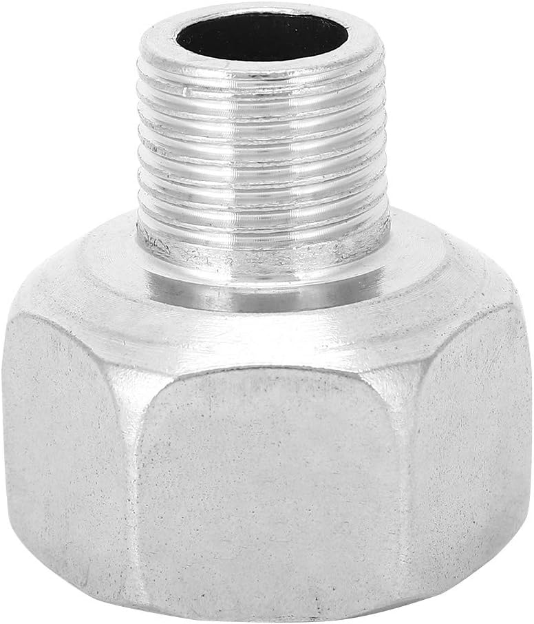 Hex Head Reducer Pipe Connector Fitting, Stainless Steel, Male Thread G1 / 2in Female Thread G1in - Durable Construction, Ideal for Plumbing and Gas Use - Image 1