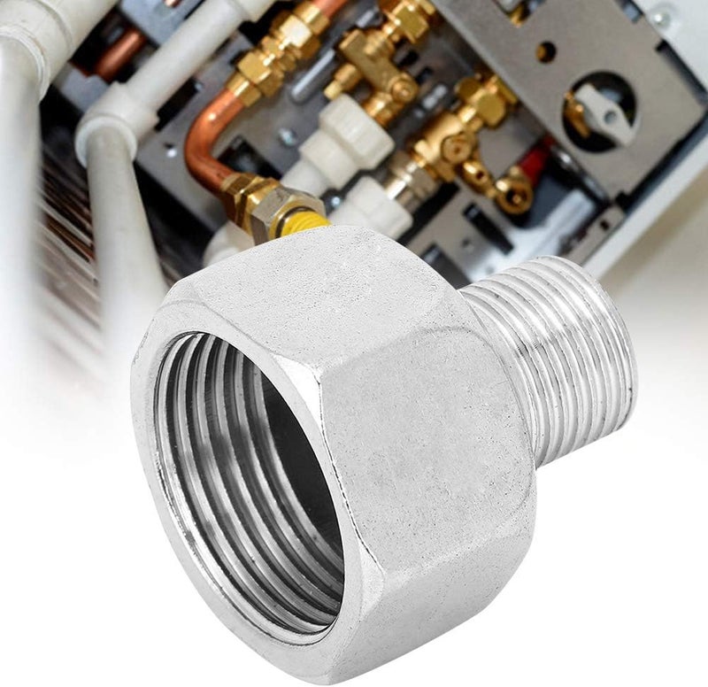 Hex Head Reducer Pipe Connector Fitting, Stainless Steel, Male Thread G1 / 2in Female Thread G1in - Durable Construction, Ideal for Plumbing and Gas Use - Image 2