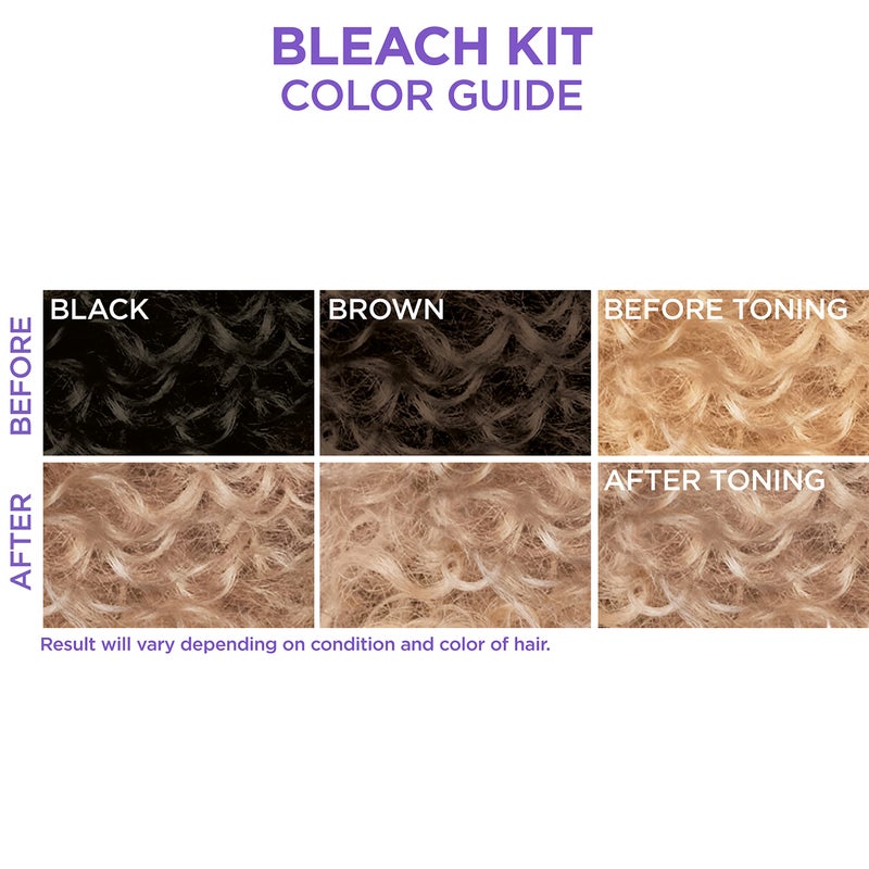 SOFT SHEEN مجموعة تبييض الشعر داكن ولطيف® من سوفت شين-كارسون إنتر بيوتي مع مسحوق ومطور ومُلون للشعر الأشقر - Image 2