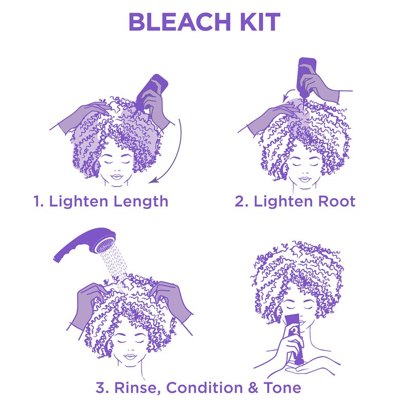 SOFT SHEEN مجموعة تبييض الشعر داكن ولطيف® من سوفت شين-كارسون إنتر بيوتي مع مسحوق ومطور ومُلون للشعر الأشقر - Image 5