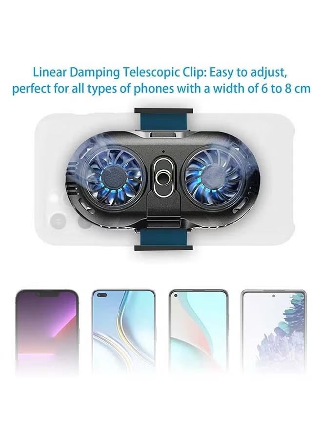 XiuWoo Phone Cooler, Cellphone Radiator with Dual Semi-Conductor Cooling Chip, Mobile Phones with a Width of 6 to 8 cm for Tiktok Live Streaming, Outdoor Vlog, Mobile Gaming  - Image 2