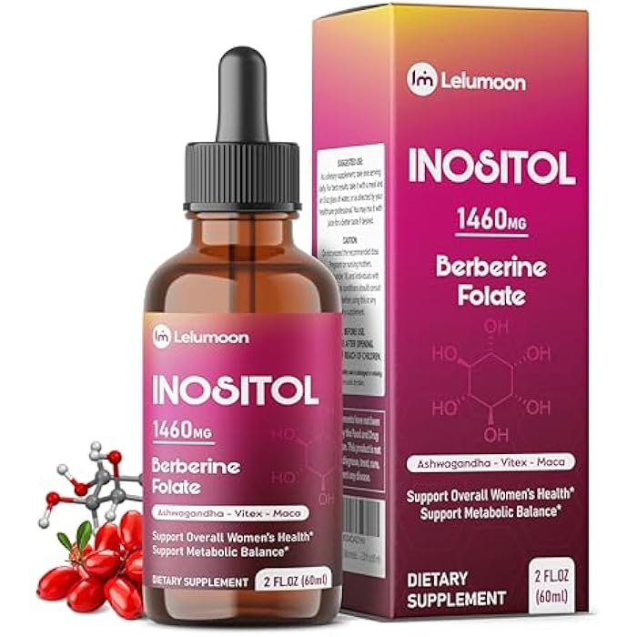 Ultra Inositol 1490 mg with Berberine, DIM, Ashwagandha & Vitex – Supports Women’s Health & Metabolic Balance – 2.0 fl oz (60 ml) - Image 1