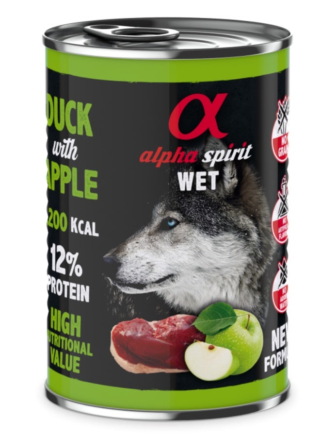 Canned Dog Food Duck With Green Apple 400 g