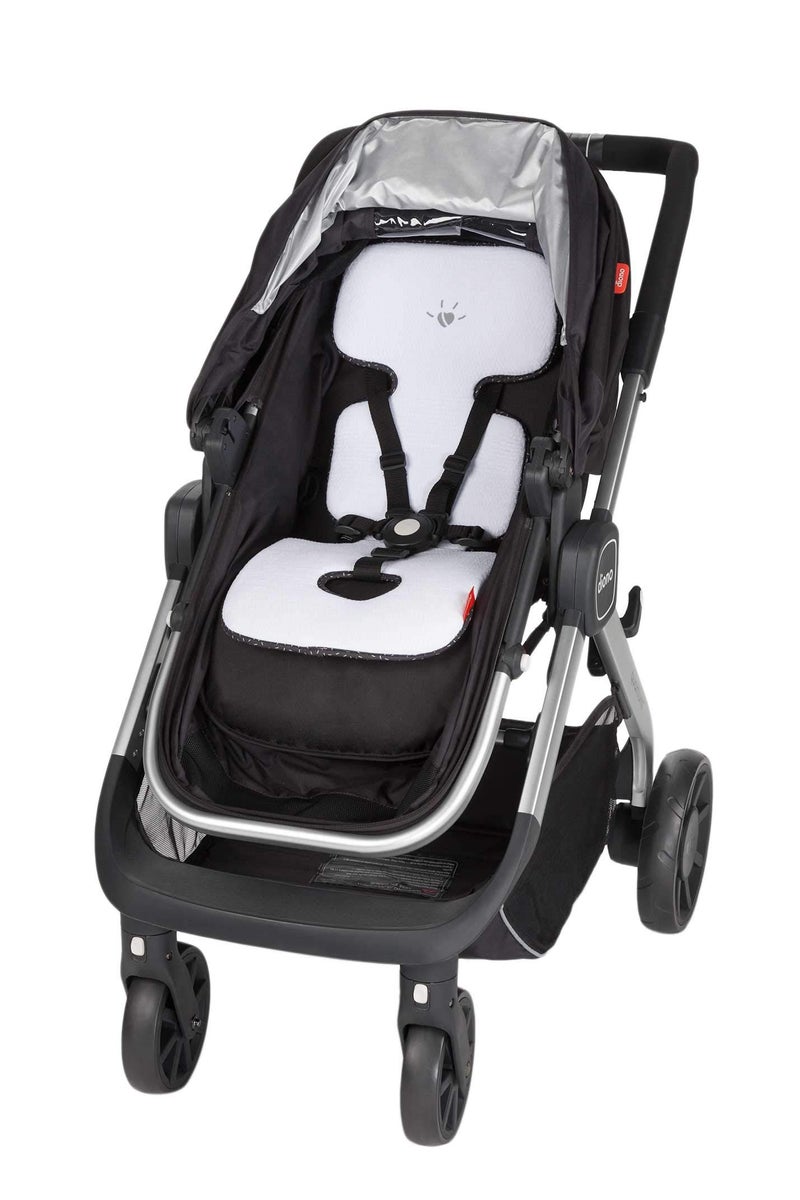 Diono Quantum Universal Cool Mesh Comfort Liner, Grey/White - Image 2