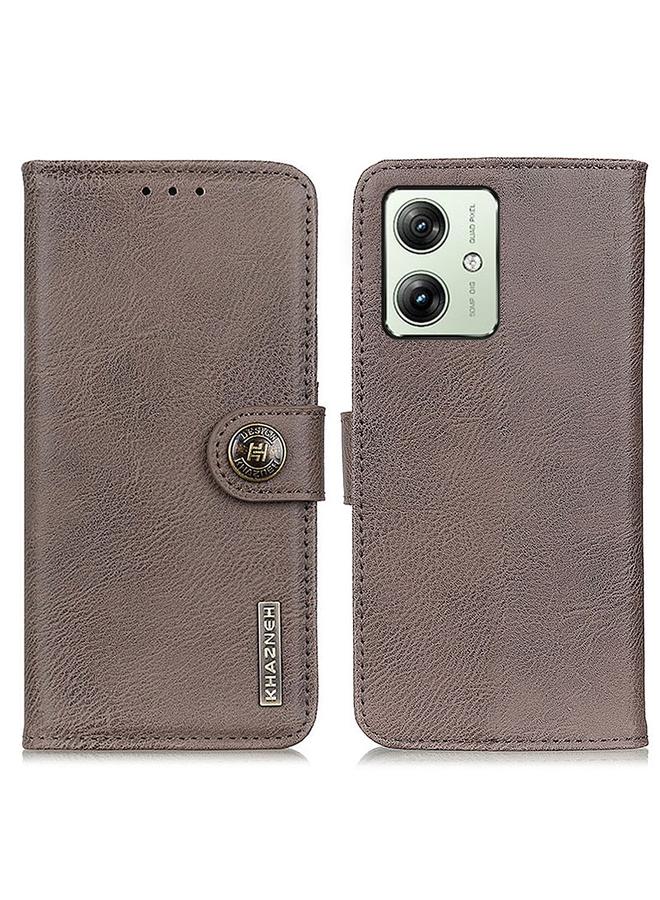 S-TOP Case For Motorola Moto G64 5G KHAZNEH Cowhide Texture Flip Leather Phone Case - Image 1