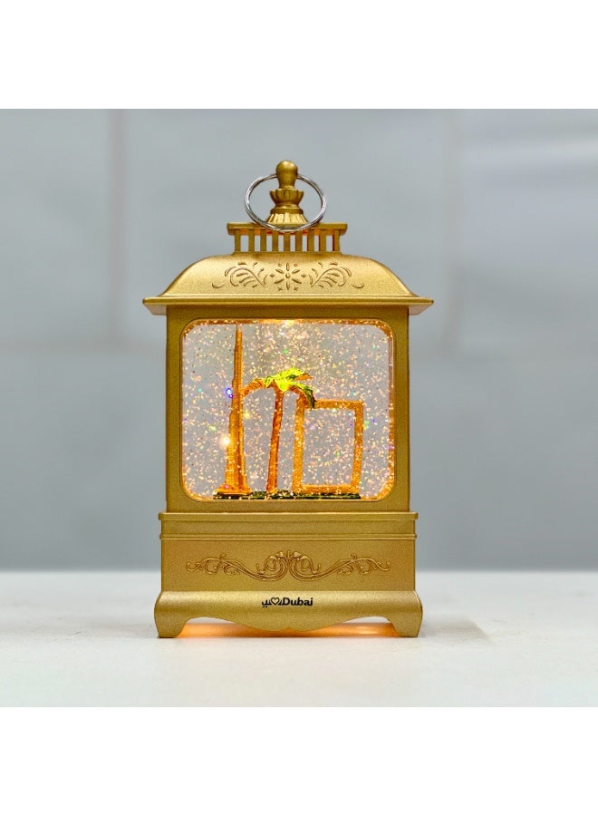 Dubai LED Water Lantern Decorative Light | Golden Dubai Souvenir Lamp | USB & Battery Powered | Indoor Outdoor Use | - Image 3