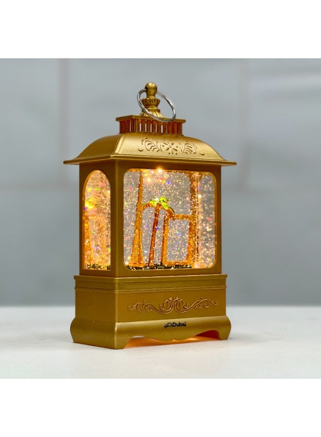 Dubai LED Water Lantern Decorative Light | Golden Dubai Souvenir Lamp | USB & Battery Powered | Indoor Outdoor Use | - Image 4