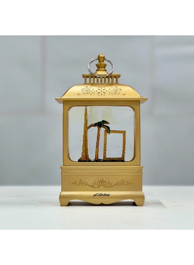 Dubai LED Water Lantern Decorative Light | Golden Dubai Souvenir Lamp | USB & Battery Powered | Indoor Outdoor Use | - Image 2