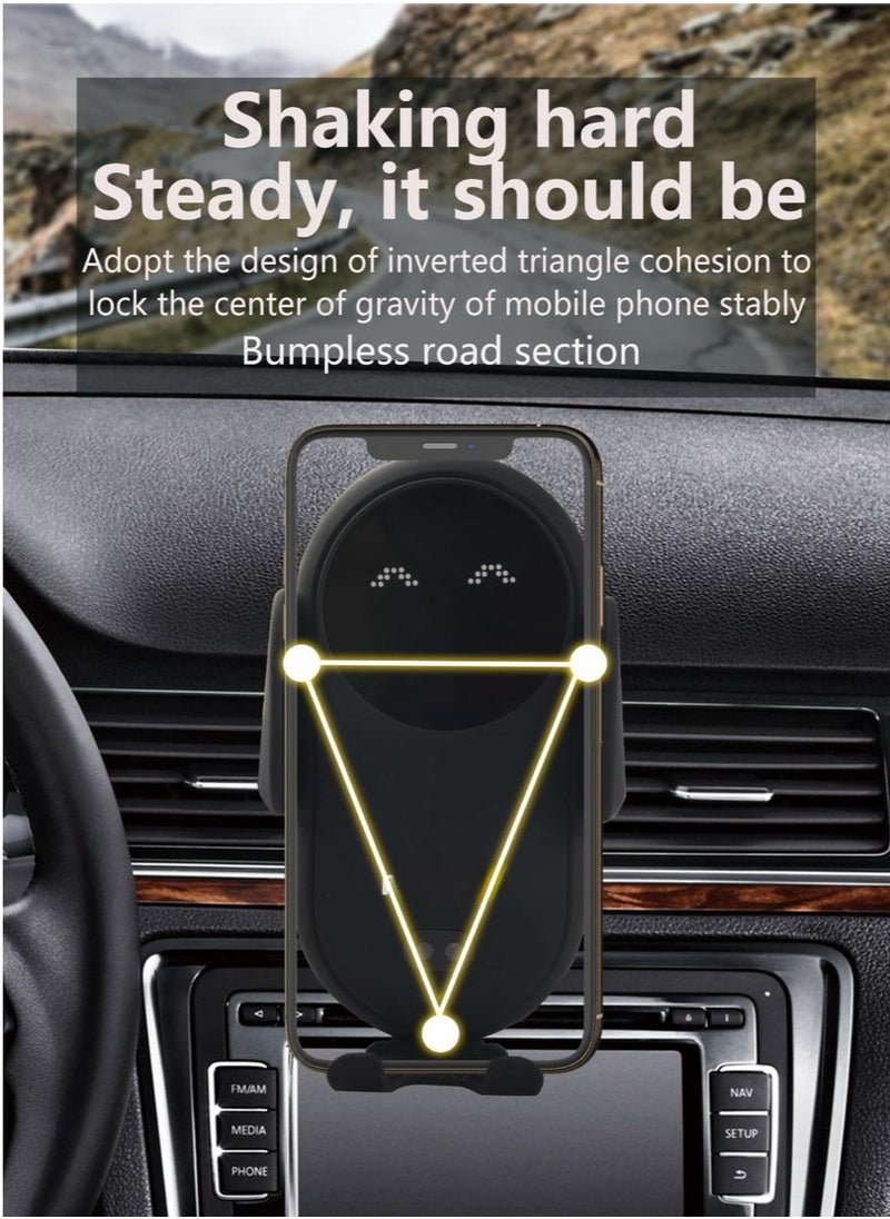 GULFLINK S11 Smart Infrared Automatic Induction Mobile Phone Holder Car Mobile Phone Charging case Wireless Charger Car Holder Charger- Yellow  - Image 5