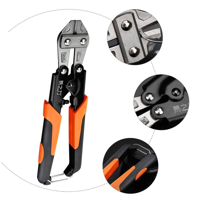 Rebar Cutter Wire Scissors Steel Spring Bolt Plier Diy Repairing Tool Orange Handle - Image 3