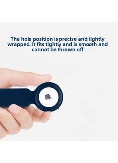 Generic Suitable For Apple Airtag Silicone Protective Case Tracker Silicone Protective Case Anti-lost Airtags Protective Case-Color:083 Long-Dark Blue  - Image 5