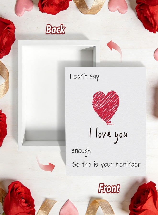 ONEVIVE Valentine's Day Wooden Box Sign - 5x5 Inch Rustic "I Can't Say I Love You Enough" Love Sign, Home Decor for Valentine's Day Gifts for Her/Him, Wedding Anniversary, Shelf & Table Decor - Image 2