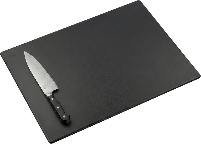 Thirteen Chefs Black Plastic Cutting Board - 18 x 12 Inch Large, 1/2" Thick HDPP Poly for Restaurants and Commercial Kitchens, NSF Stamped - Image 1