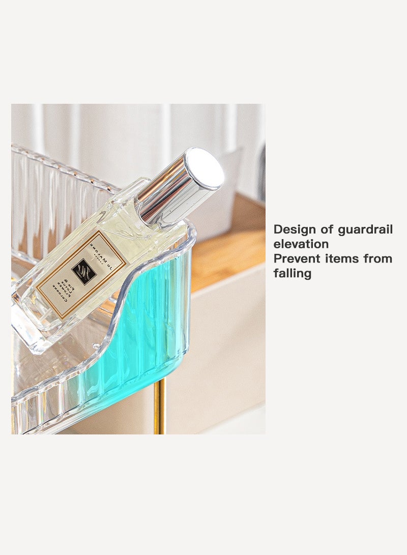 Sharpdo 2 Tier Bathroom Counter Organizer, Skin Care Vanity Countertop Organizer, Makeup Brush Holder Organizer, Perfume Trays for Dresser and Toothbrush Holders for Bathrooms - Image 4