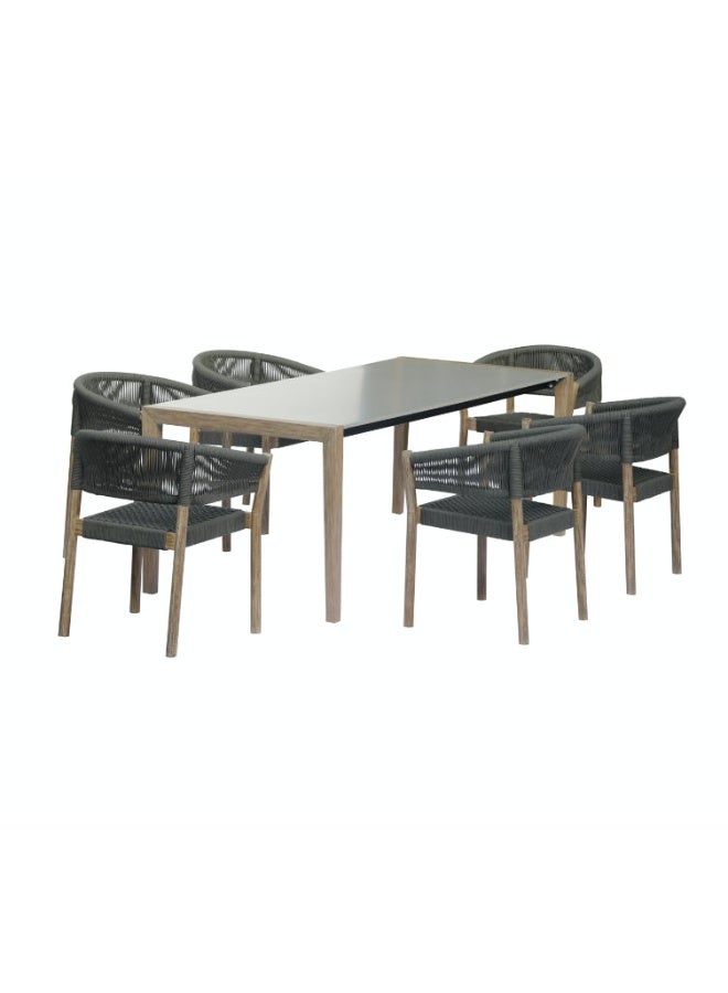 Chateaux Cooper Teak Dining Table Set for Outdoor Use - Image 1