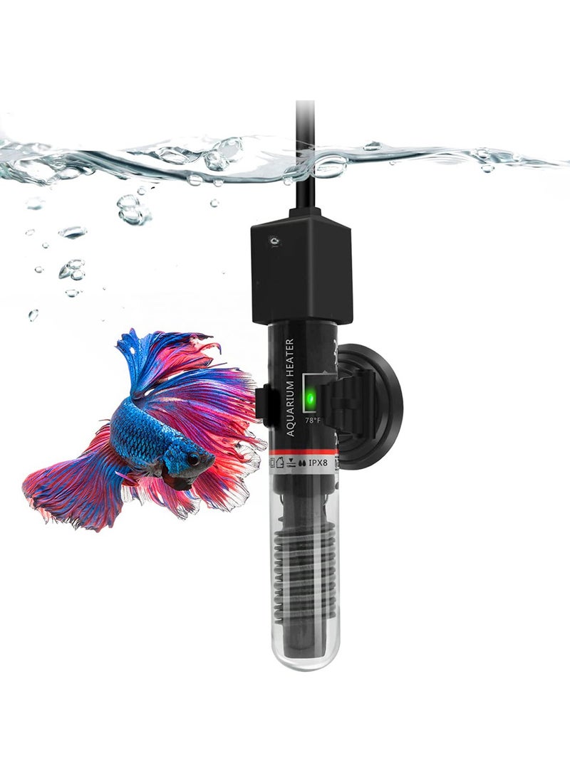 SYOSI 25W Aquarium Heater for Small Tanks, Ideal for Under 6 Gallon Fish Tanks, Betta, Turtle  - Image 1