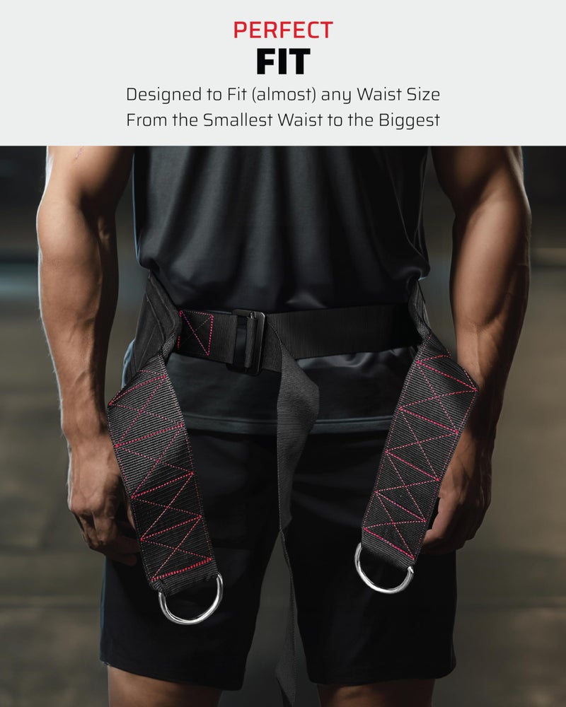 THEFITGUY حزام سحب THEFITGUY، إغلاق قابل للتعديل، 2 حزام و 4 خطافات - للتدريب على المقاومة متعددة الاتجاهات، القوة والرشاقة - Image 5