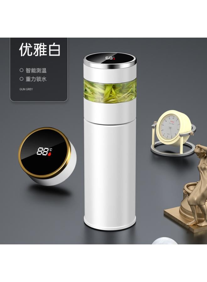 High-value Thermos Cup 304 Tea-water Separation Cup Stainless Steel Water Cup Women's Office Tea Cup With Hand Gift