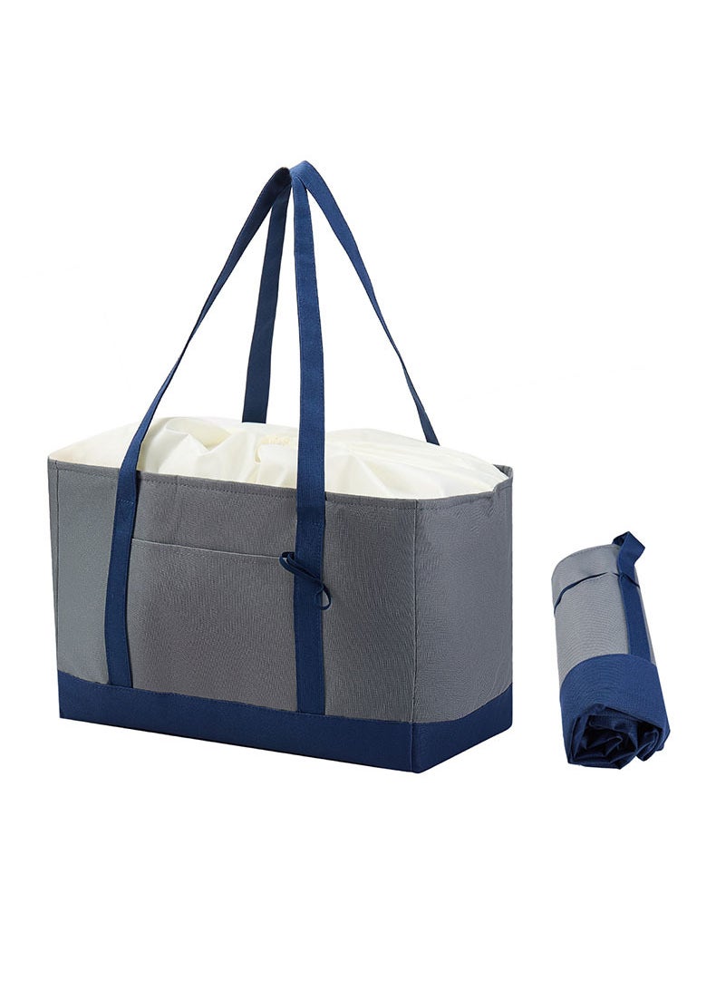 Generic New Foldable Insulated Grocery Bag Large CapacityDrawstring insulation bag Gray Drawstring insulation bag Gray 