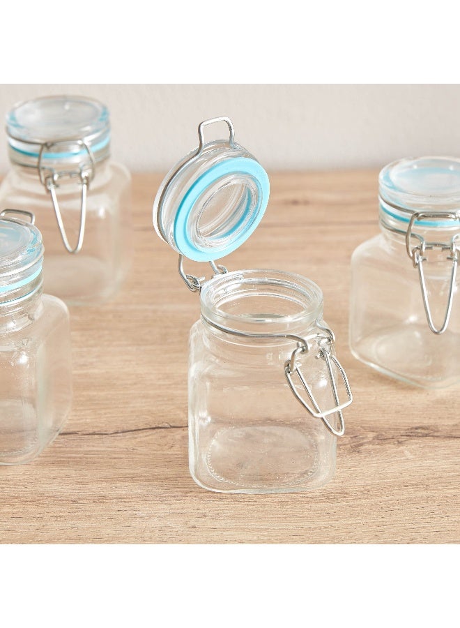 Home Box Essential 4-Piece Glass Spice Jar Set 22.3 x 8.4 x 7 cm - Image 4