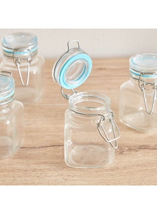 Essential 4-Piece Glass Spice Jar Set 22.3 x 8.4 x 7 cm - view 3
