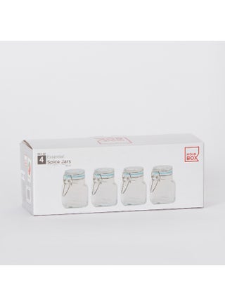 Essential 4-Piece Glass Spice Jar Set 22.3 x 8.4 x 7 cm - view 5