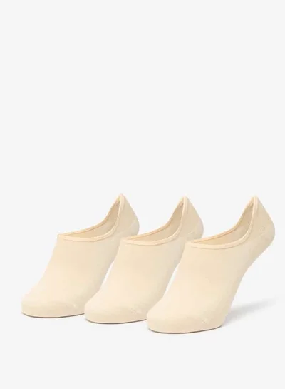 فلورا بيلا من شو إكسبرس Women Solid No Show Socks - Set of 3