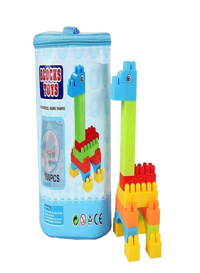 Dezva 100 Piece Classic Big Building Bricks | Large Toy Blocks | Building Bricks Set for All Ages | Boys & Girls Best Gift Toy, Block Game for Kids - Image 1