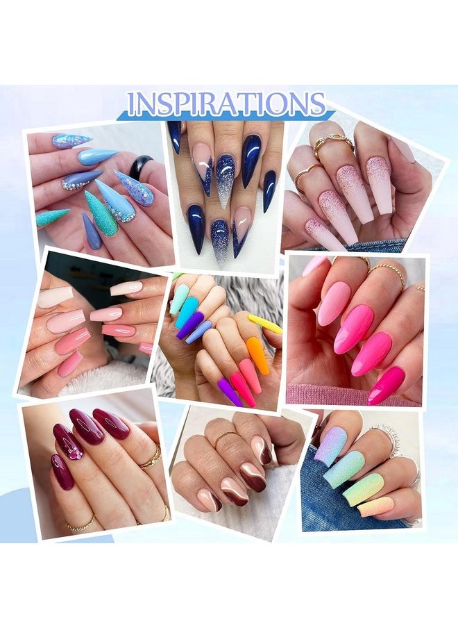 AZUREBEAUTY 170Pcs Dip Nails Powder Starter Kit 36 Summer Blue Yellow Pink Neon Color Dipping Powder Nail Kit With Essential Dip Liquid Set For French Nail Art Manicure Salon Diy Home  - Image 2