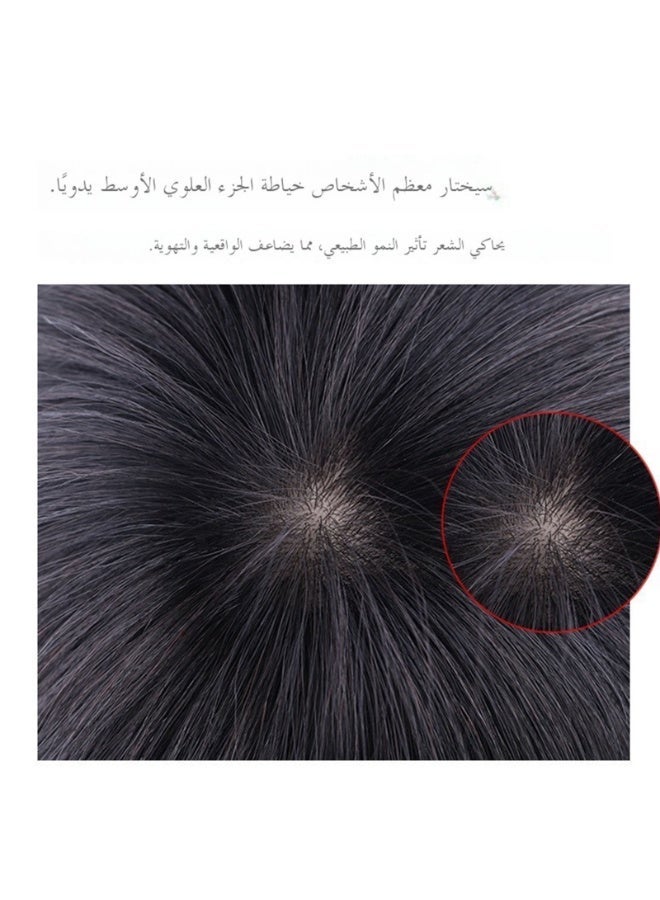 100% شعر بشري حقيقي، خصلات رجالية قصيرة، نفس أسلوب المشاهير، عصرية، طبيعية، وسيم، خصلات كاملة. - Image 5