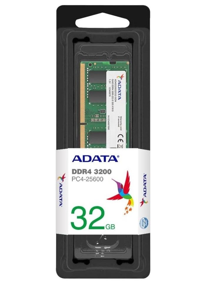 ADATA ADATA Premier 32GB DDR4 3200MHz Memory RAM Single for Laptop  - Image 1