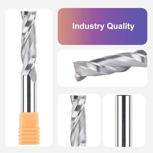 SpeTool Upcut Spiral Router Bits Extra Long (4 inch) with 1/2 Inch Shank , 1/2 Cutting Diameter Solid Carbide CNC Router Bits End Mill for Wood Mortises and Cutting Dadoes Carving - Image 3