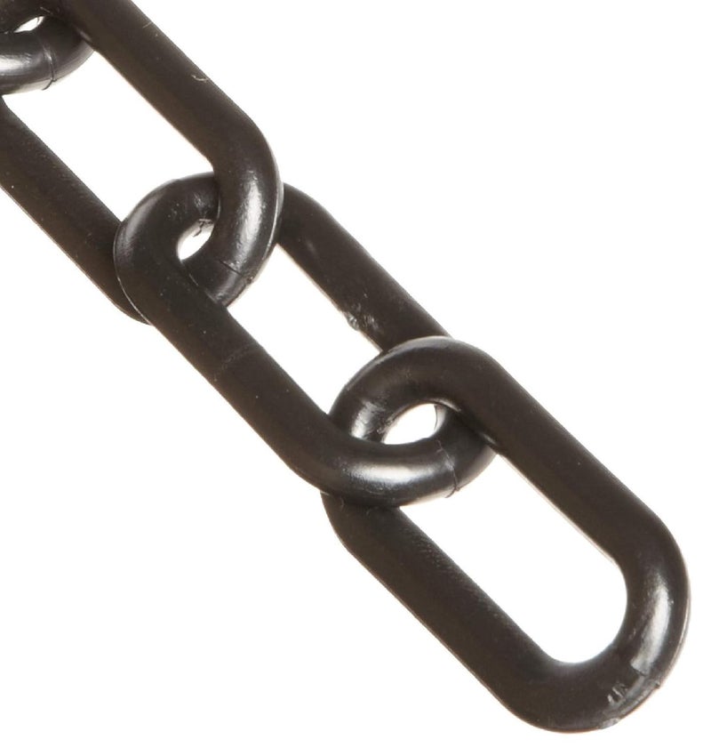 Mr. Chain Plastic Barrier Chain, Black, 2-Inch Link Diameter, 100-Foot Length (50003-100) - Image 1