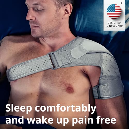 FIGHTECH Shoulder Brace for Torn Rotator Cuff for Men and Women - 2 Sizes - Support & Pain Relief (Gray, Large/X-Large) - Image 5