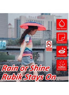 Rubik No Smoking Sign Sticker 20x15cm, 5pcs Self Adhesive Highly Reflective Waterproof Premium Vinyl Sign Arabic & English - Red/White  - Image 5