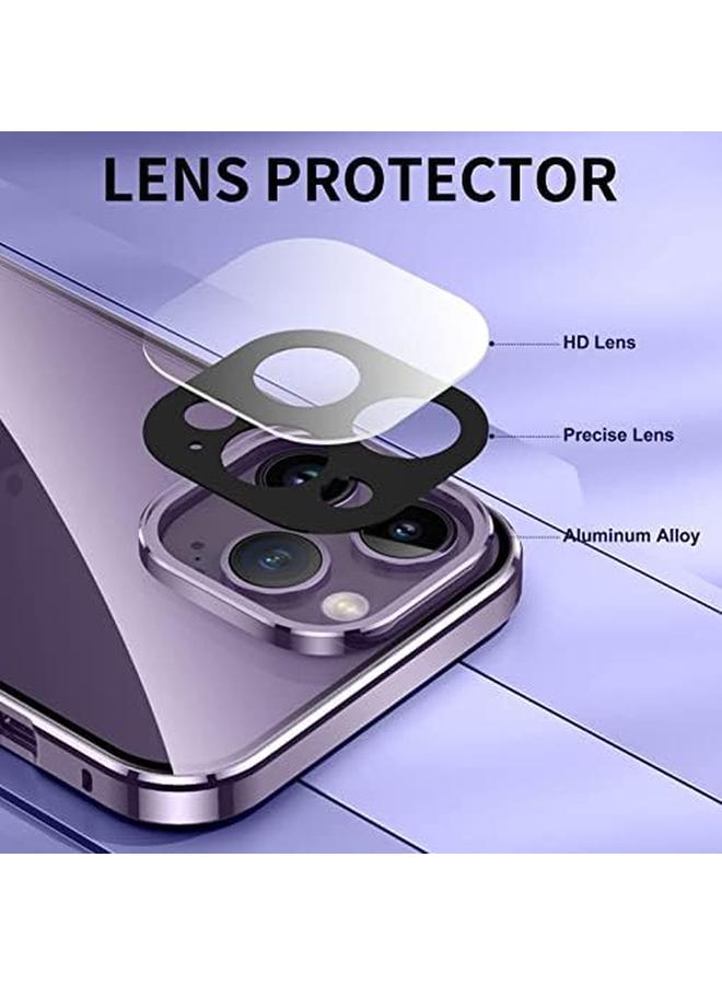 erorex Anti Peeping Case For Iphone 14 Pro Max 360 Degree Front And Back Privacy Tempered Glass Cover Anti Spy Screen Anti Peep Magnetic Adsorption Metal Bumper For Iphone 14 Pro Max Black - Image 3