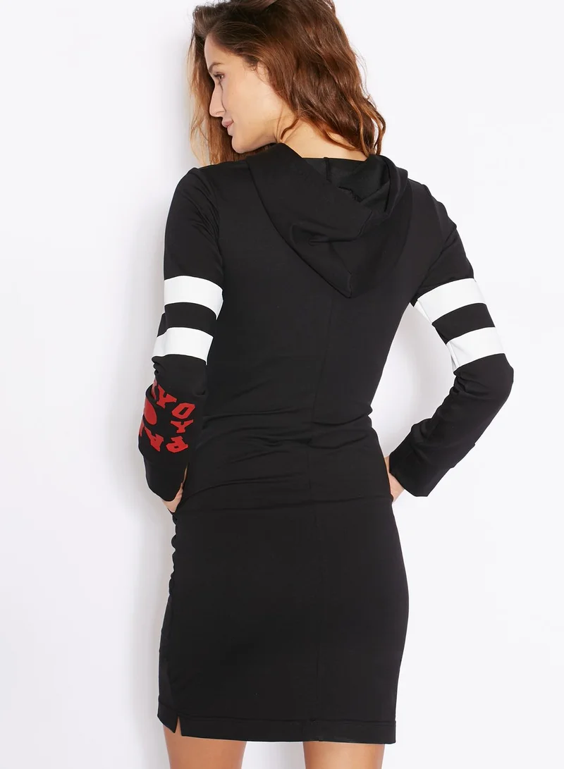 Ginger Varsity Hoodie Dress