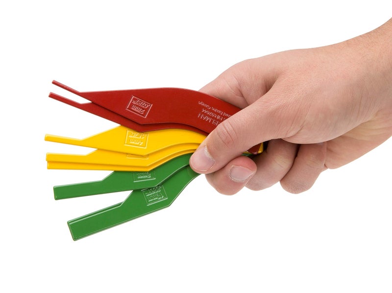 Steelman 8-Piece Brake Lining Thickness Gauge Set for Mechanics, Use with Disc and Drum Brake Pads, Color-Coded, Steel, Stamped Metric and SAE Callouts - Image 4