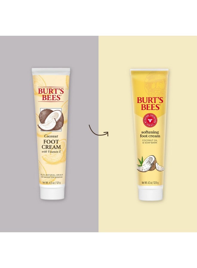 Burt's Bees Stocking Stuffers, Softening Foot Cream with Coconut Oil and Soap Bark, Natural Origin Skin Care Christmas Gifts, 4.3 Ounces (3-Pack) - Image 2