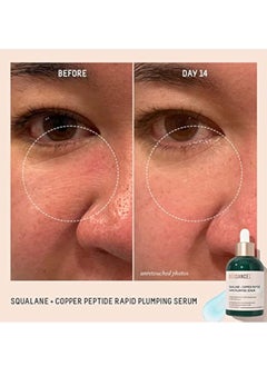 BIOSSANCE Biossance Squalane + Copper Peptide Rapid Plumping Serum. Powerfully Hydrating Face Serum that Instantly Plumps and Firms with Collagen Boosting Copper Peptides, 1.69 fl oz  - Image 4