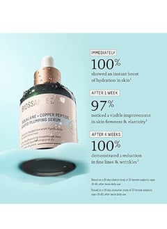 BIOSSANCE Biossance Squalane + Copper Peptide Rapid Plumping Serum. Powerfully Hydrating Face Serum that Instantly Plumps and Firms with Collagen Boosting Copper Peptides, 1.69 fl oz  - Image 2