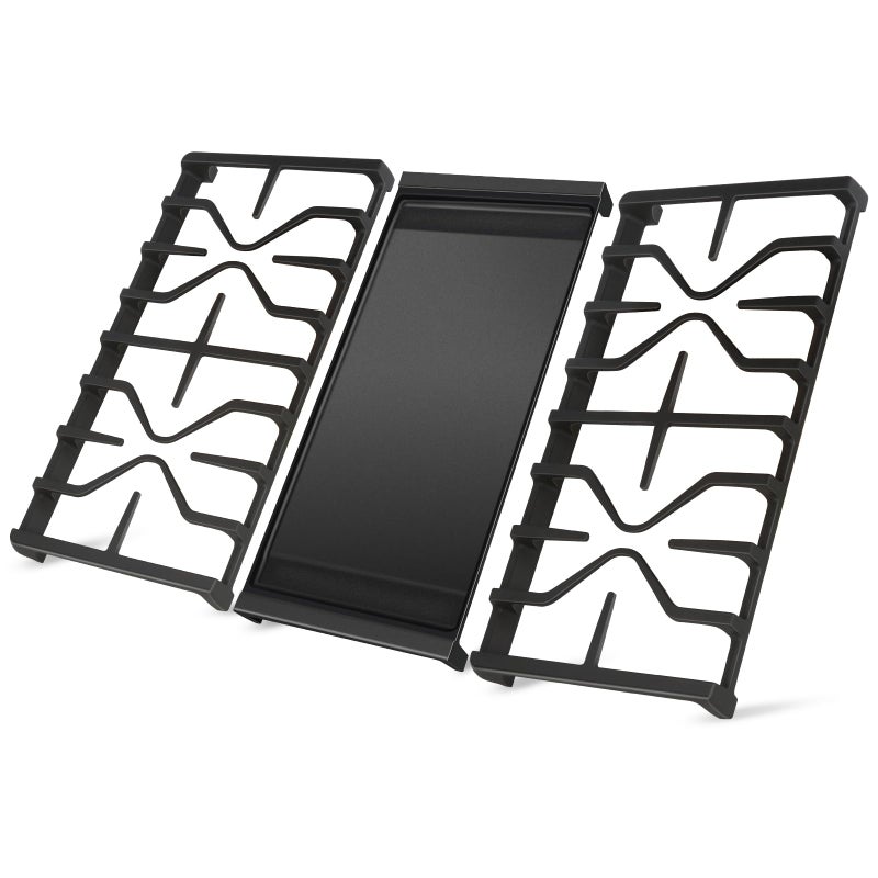 FlameDuty WB31X27151 Side Grates WB31X24738 Stovetop Griddle Replacement for GE General Electric Stove Parts,WB31X24736 Cooktop Grates WB31X24998 Cast Iron Griddle for Stove Top JGBS66REKSS JGB735SPSS Gas Stove - Image 1