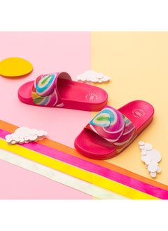 CUBS Candy Print Everyday Wear Eco-Friendly Pvc Slides For Girls Lightweight Easy To Wash And Anti-Slip Soles  - Image 4