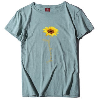 2020 Cross-border Sunflower Womens T-shirt Sunflower Short-sleeved Loose Casual Crewneck Womens Top T56 olive green - pzsku/Z550A02D51ED851731422Z/45/1746233395/b359cf62-c174-44d1-b5af-3c56e91fc267